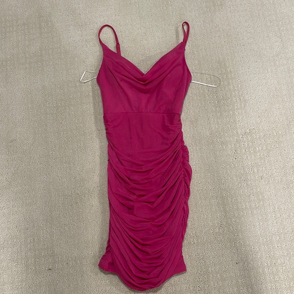 Hello Molly Replay Button Dress Hot Pink (Great Quality!)